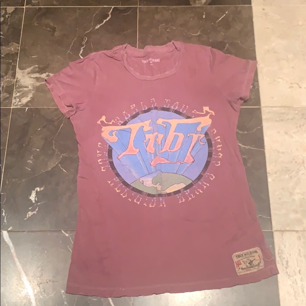 Distressed True Religon Tee